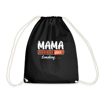 Mama to be 2023 pregnant with girl Boy Mom - Drawstring Bag - black - Front