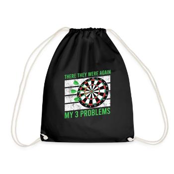 Il y a encore mes 3 problèmes de fléchettes joueur de fléchettes - Sac de sport léger - noir - Devant