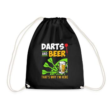 Fléchettes une bière, c’est pourquoi je suis ici - Sac de sport léger - noir - Devant