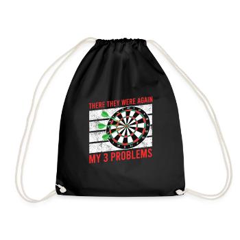 Il y a encore mes 3 problèmes de fléchettes joueurs de fléchettes - Sac de sport léger - noir - Devant