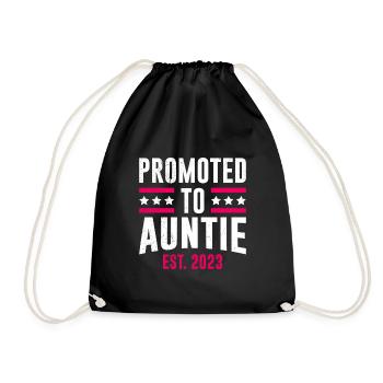 Promue tante 2023 Tu vas être une tante - Sac de sport léger - noir - Devant