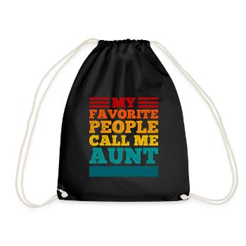 My dearest people call me Aunt - Drawstring Bag - black - Front