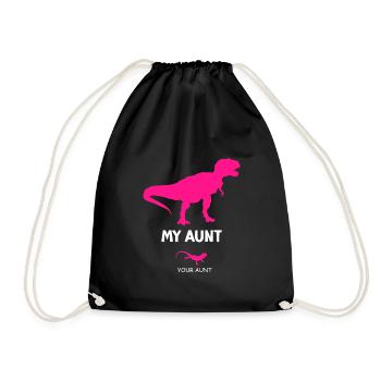 Ma tante Ta tante Dinosaure Super Tante - Sac de sport léger - noir - Devant