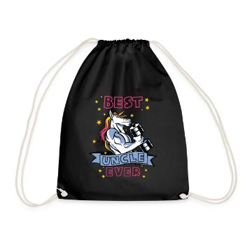 Meilleur oncle de tous les temps Bodybuilder Oncle Licorne Oncle - Sac de sport léger - noir - Devant