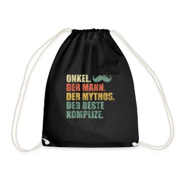 Onkel der Mann der Mythos der beste Komplize - Turnbeutel - Schwarz - Vorne