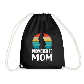 Promu à maman grossesse - Sac de sport léger - noir - Devant