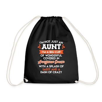 Wonderful Aunt Best Aunt in the World Aunt - Drawstring Bag - black - Front