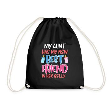 Meilleure amie Meilleure amie Tante enceinte - Sac de sport léger - noir - Devant