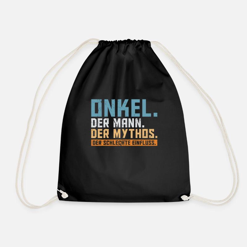 Onkel der Mann der Mythos die Legende - Turnbeutel - Schwarz