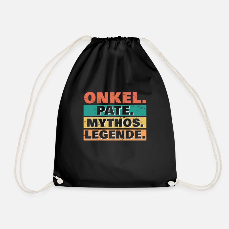 Onkel Pate Mythos Legende cooler Onkel - Turnbeutel - Schwarz