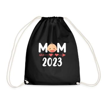 Maman à être 2024 Maman 2023 Enceinte - Sac de sport léger - noir - Devant