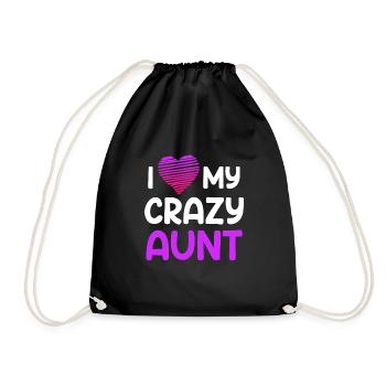 J’aime ma tante J’aime ma tante folle - Sac de sport léger - noir - Devant