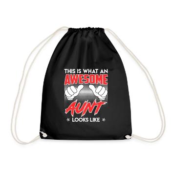 Voici à quoi ressemble une super tante nièce neveu tante - Sac de sport léger - noir - Devant