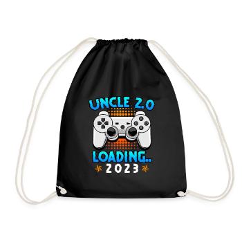 Uncle 2.0 loading double uncle uncle 2023 - Drawstring Bag - black - Front