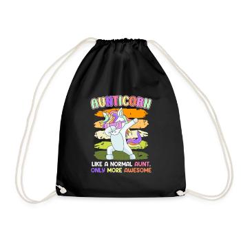Einhorn Tante meine ist toller als deine Tante - Turnbeutel - Schwarz - Vorne