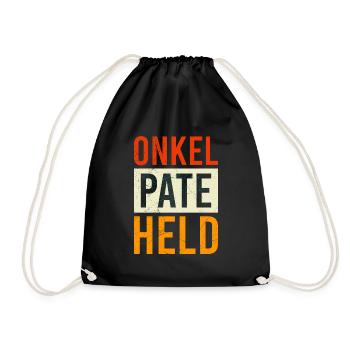 Pate Held Onkel - Turnbeutel - Schwarz - Vorne