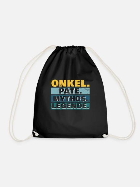 Onkel Pate Mythos Legende cooler Onkel - Turnbeutel - Schwarz