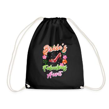 Godmother the bride's aunt best aunt - Drawstring Bag - black - Front
