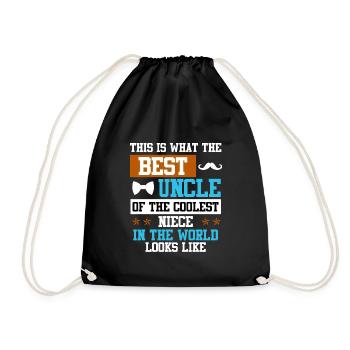 Meilleur oncle de la nièce la plus cool du monde - Sac de sport léger - noir - Devant