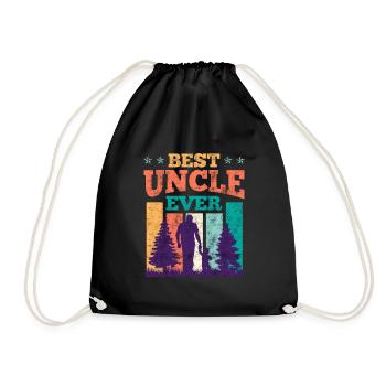Bester Onkel ever Onkel - Turnbeutel - Schwarz - Vorne