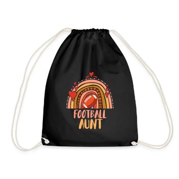 Tante de football ma tante va au football avec moi - Sac de sport léger - noir - Devant