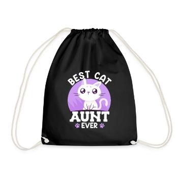 Chers chats Tante Meilleure tante du monde - Sac de sport léger - noir - Devant