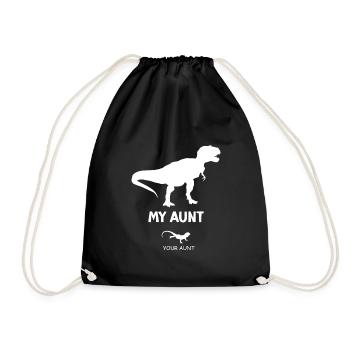 Ma tante Votre tante Dinosaure Super tante - Sac de sport léger - noir - Devant