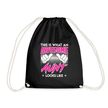 Voici à quoi ressemble une super tante nièce neveu tante - Sac de sport léger - noir - Devant