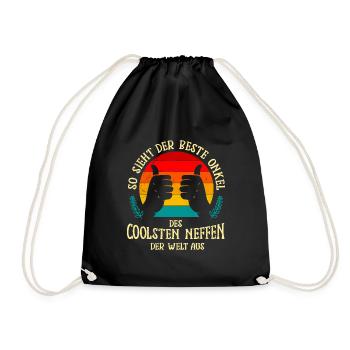 Bester Onkel des coolsten Neffen Onkel - Turnbeutel - Schwarz - Vorne