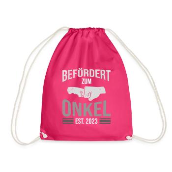 Befördert zum Onkel 2023 - Turnbeutel - Fuchsia - Vorne