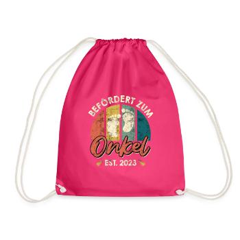 Befördert zum Onkel 2023 - Turnbeutel - Fuchsia - Vorne