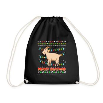 Joyeux Goatmas Chèvre Noël Noël moche - Sac de sport léger - noir - Devant