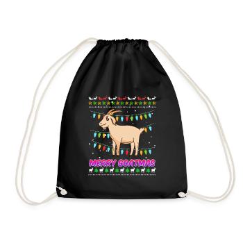 Joyeux Goatmas Chèvre Noël Noël moche - Sac de sport léger - noir - Devant