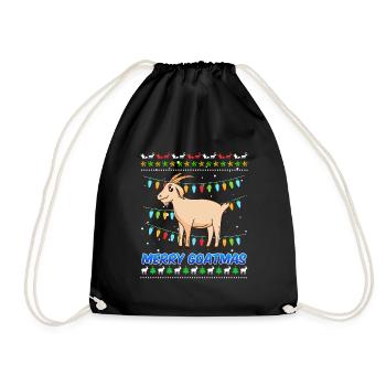 Joyeux Goatmas Chèvre Noël Noël moche - Sac de sport léger - noir - Devant