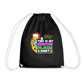 Chemise de Noël Girafe Moche Noël - Sac de sport léger - noir - Devant