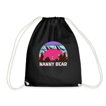 Mama bear Nanny bear Tagesmutter - Turnbeutel - Schwarz - Vorne