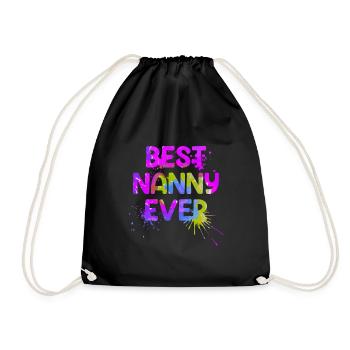 The best nanny in the world Best childminder - Drawstring Bag - black - Front