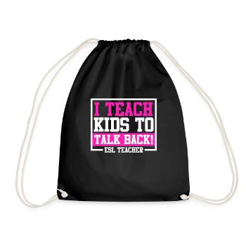 Ich lehre Kinder zu widersprechen ich bin Lehrer - Turnbeutel - Schwarz - Vorne