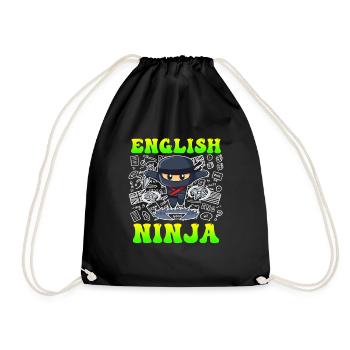 Professeur d’anglais Ninja Je suis professeur d’anglais - Sac de sport léger - noir - Devant