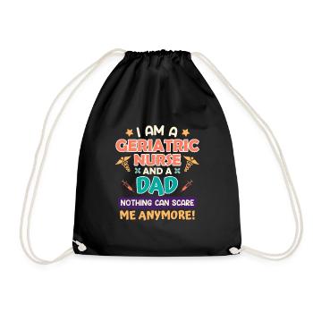 Rien ne peut me faire peur Papa & infirmière gériatrique - Sac de sport léger - noir - Devant