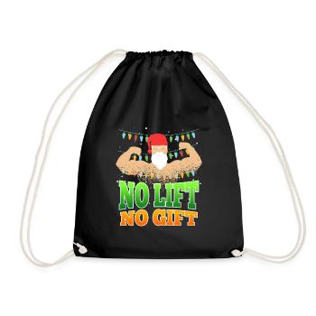 No Lift no Gift Nicholas Bodybuilder Noël - Sac de sport léger - noir - Devant