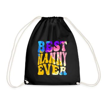 Die beste Erzieherin der Welt Beste Tagesmutter - Turnbeutel - Schwarz - Vorne