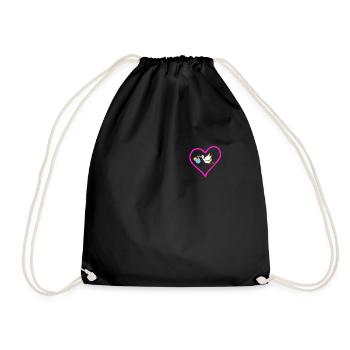 The stork is coming I am a midwife - Drawstring Bag - black - Front