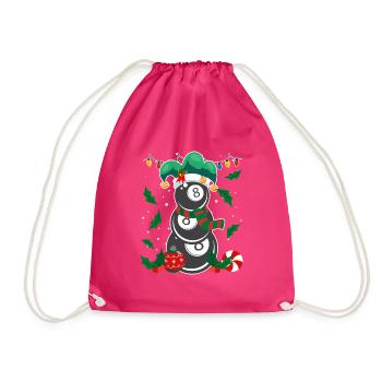 8-Ball Billard Spieler Billiard - Turnbeutel - Fuchsia - Vorne