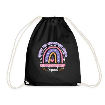 Kindergarten Squad Kindergarten Group Educator - Drawstring Bag - black - Front