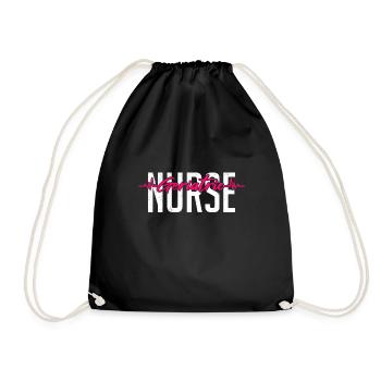 Geriatric nurse with passion Geriatric nurse - Drawstring Bag - black - Front