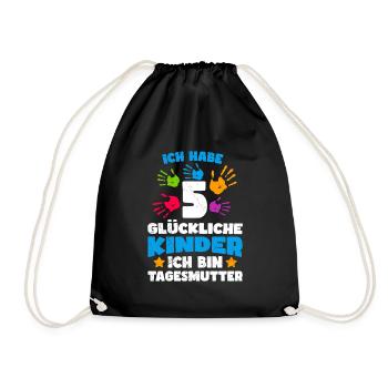 J’ai 5 enfants heureux, je suis assistante maternelle - Sac de sport léger - noir - Devant