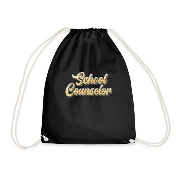 School accompaniment Inclusion best school companion - Drawstring Bag - black - Front