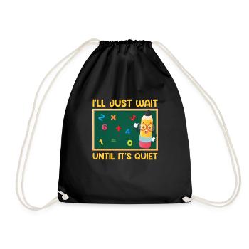 Professeur J’attends que ce soit calme Professeur de classe - Sac de sport léger - noir - Devant