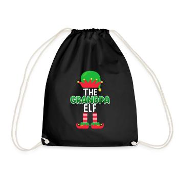 Opa Elfe Grandpa Elf - Drawstring Bag - black - Front